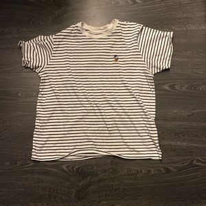 Black & White Stripes Shirt with Mickey Mouse